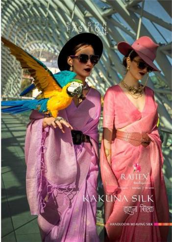 RAJTEX KAKUNA SILK 351001 TO 351008 WEAVING SILK SAREE WHOLESALER IN SURAT